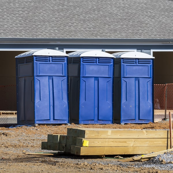 can i customize the exterior of the porta potties with my event logo or branding in Guernsey Iowa